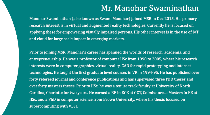 Mr. Manohar Swaminathan